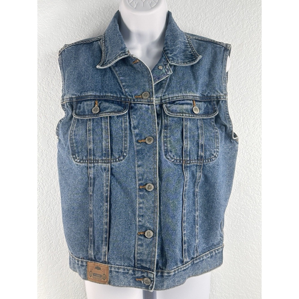 VTG 90's PS Gitano Women's Medium Denim Vest Retro